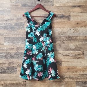 Floral off shoulder dress